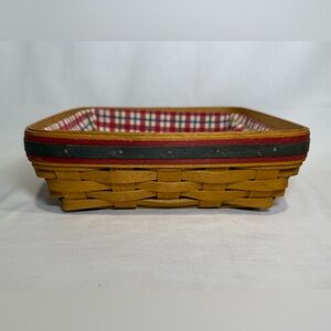 Longaberger 1998 Good Ol' Summertime Picnic Pal Basket With Fabric Liner